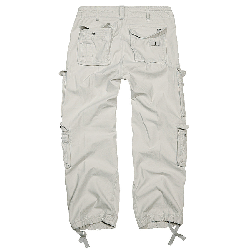 Brandit Pure Vintage Trouser Cargohose in Old White