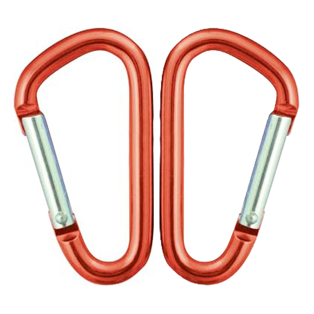 2 Stück Mini Karabiner D-Form Rot