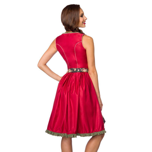 Dirndline Denim Dirnd Rot-Grün