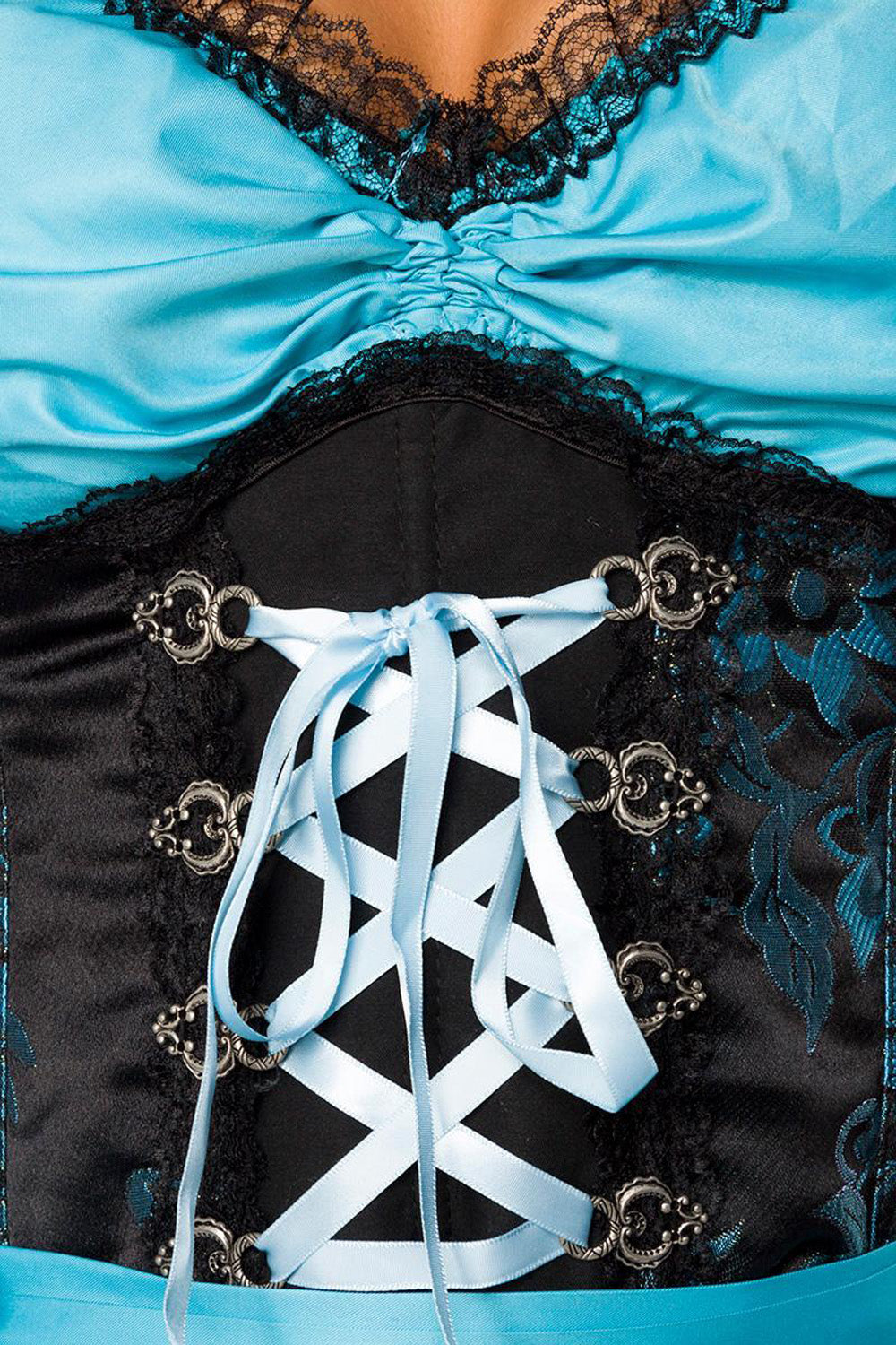 Dirndline Premium Dirnd Blau-Schwarz