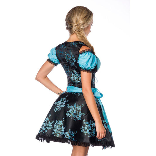 Dirndline Premium Dirnd Blau-Schwarz