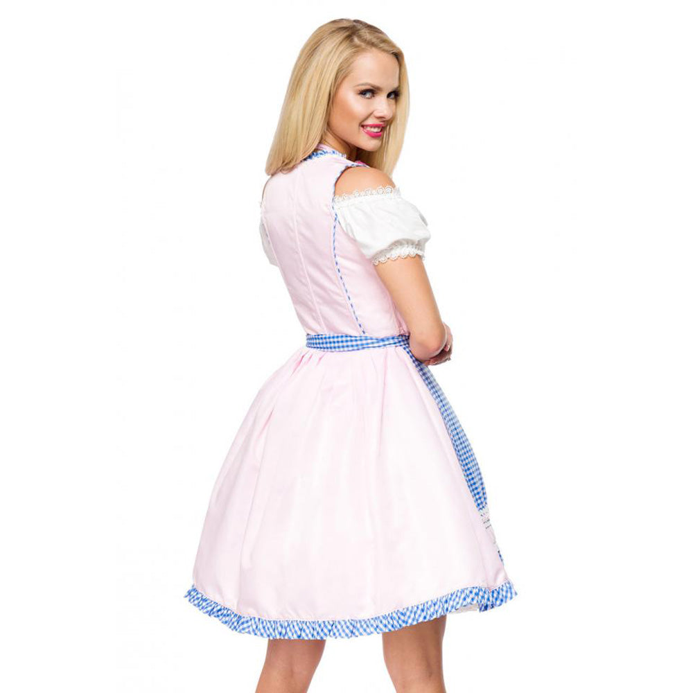 Dirndline Unterbrustdirndl Rosa-Blau