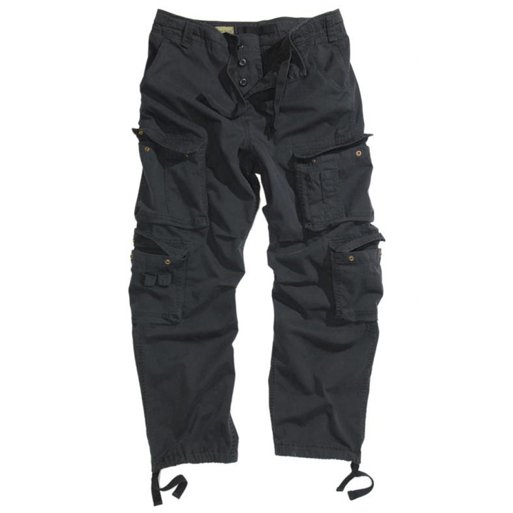 Herren Feldhose Vintage Schwarz