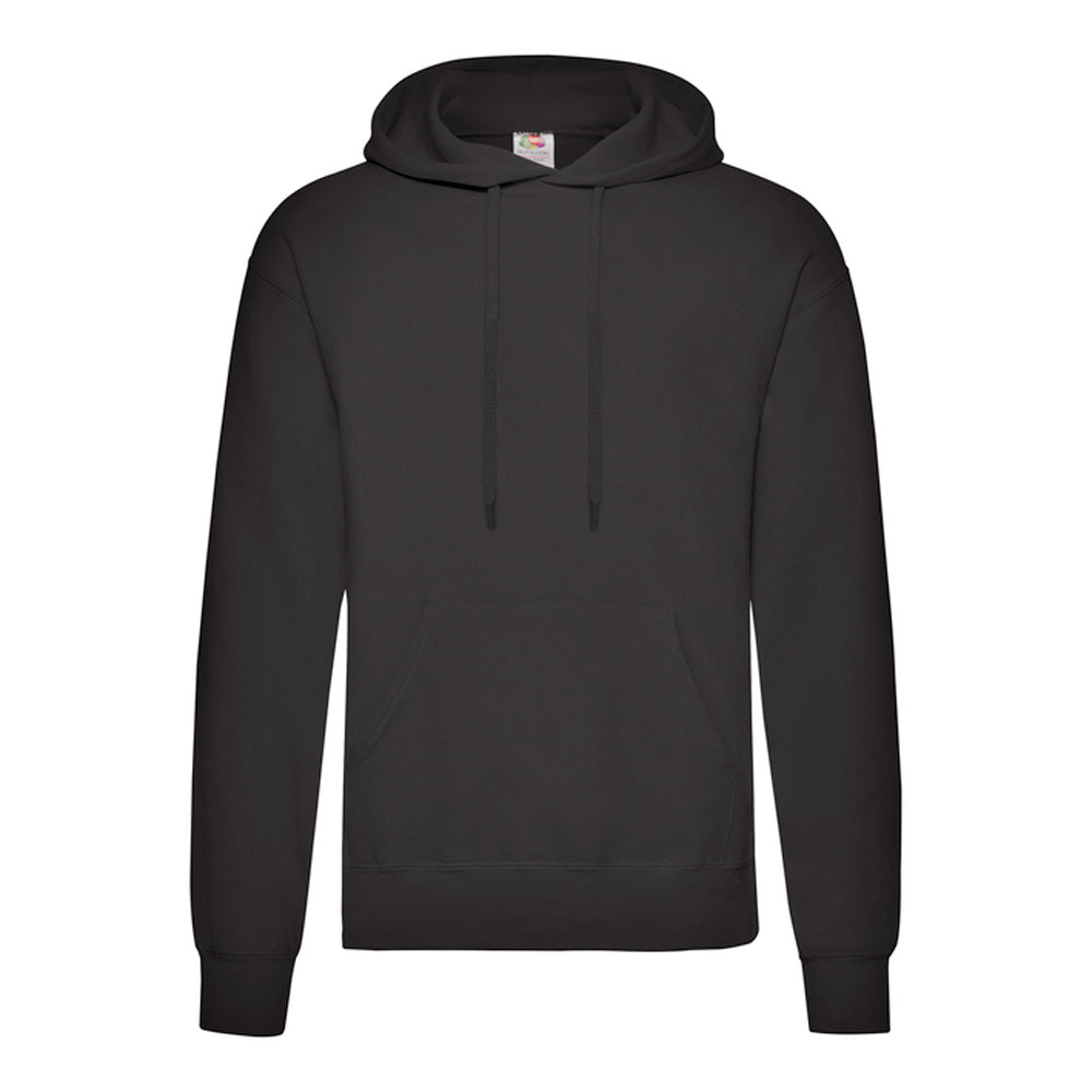Fruit of The Loom Hoodie mit Kängurutasche in Schwarz