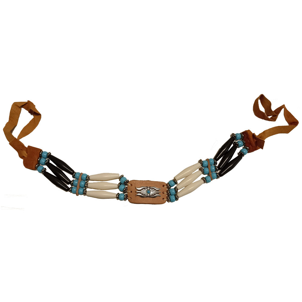 Indianer Halsband mit Perlen