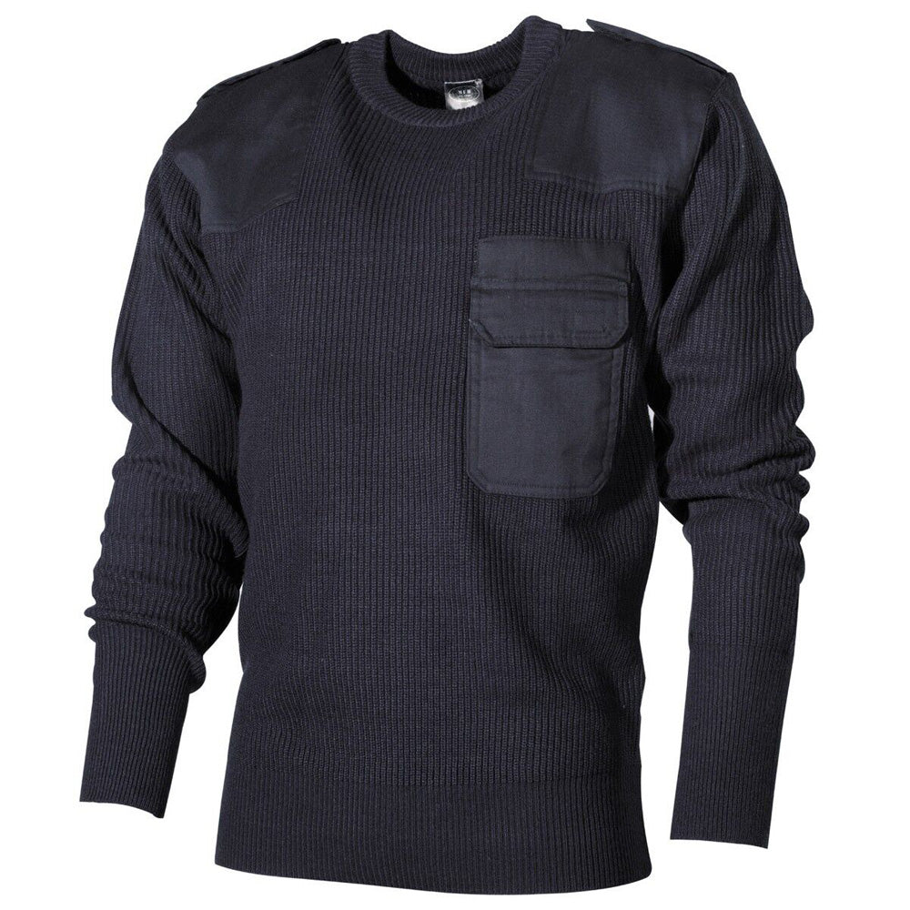 MFH Bundeswehr Pullover gestrickt Navy Blau