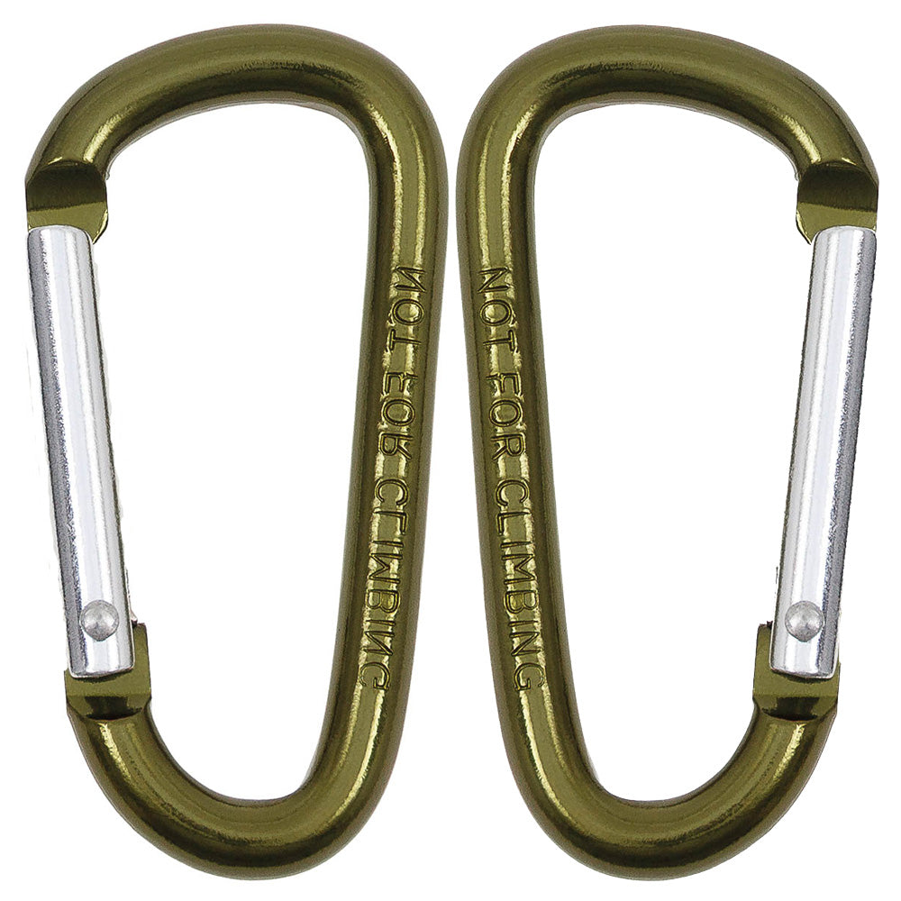 2 Stück Karabiner D-Form 7x70 mm Oliv
