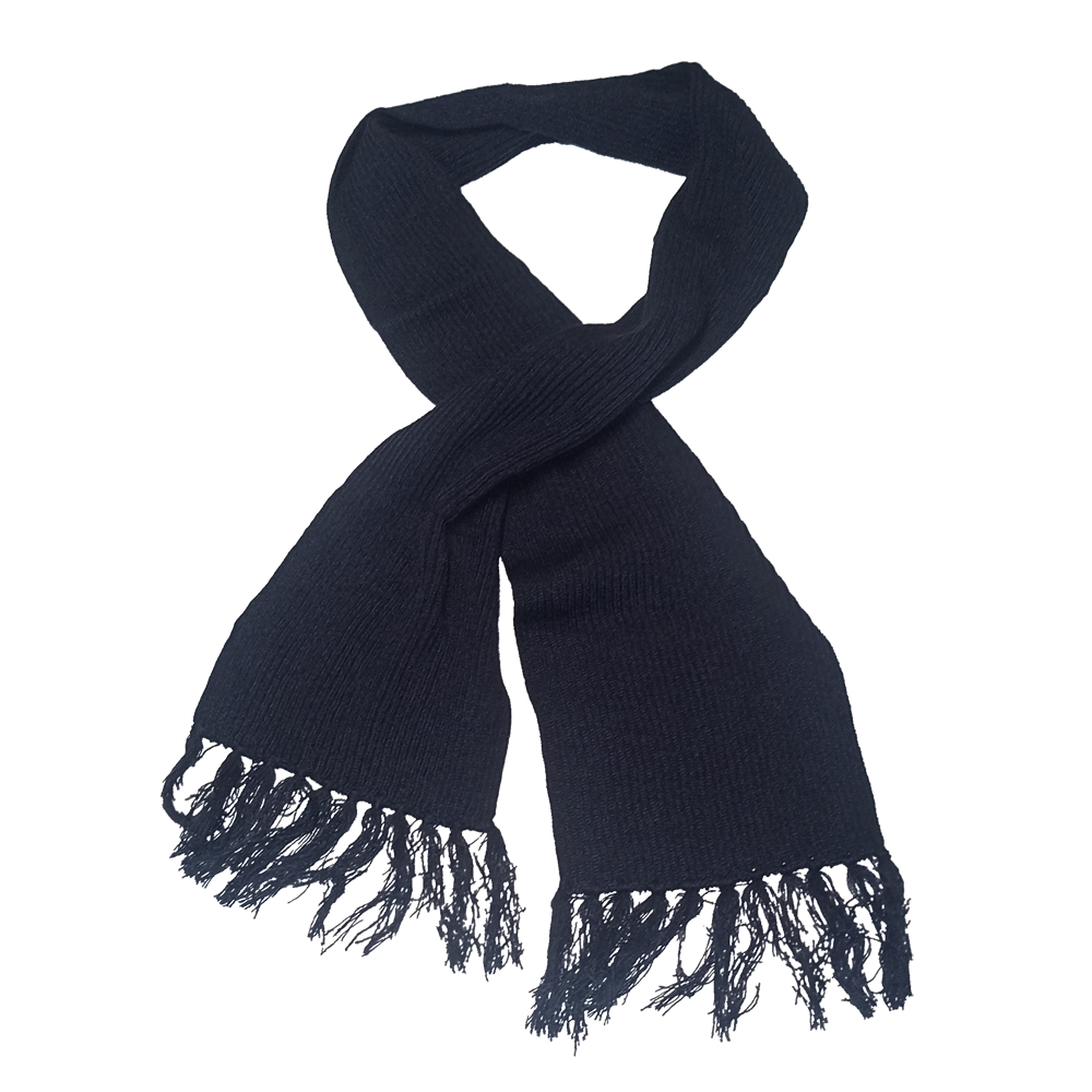 MFH Strickschal grob getrickt mit Fransen Blau Männer Damen