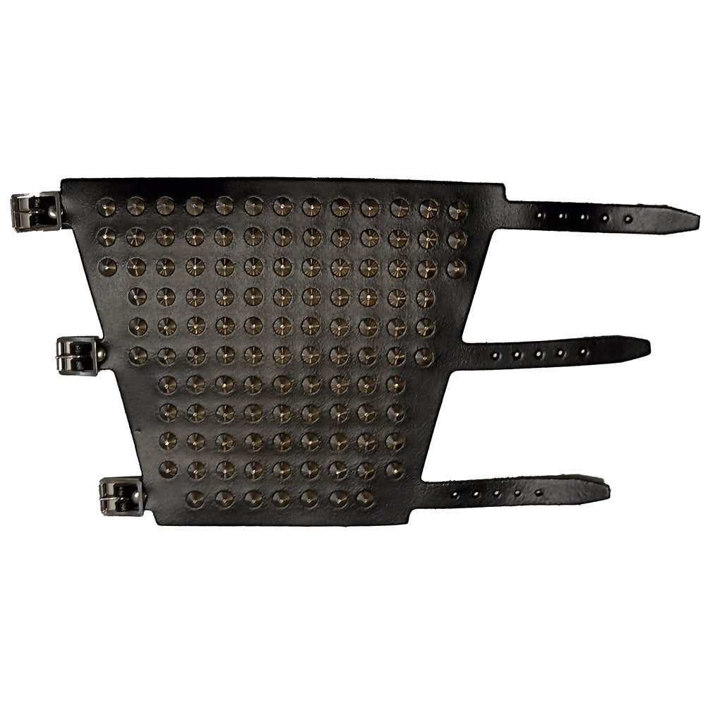 Nietenarmband aus Leder mit 11 Reihen Spitznieten