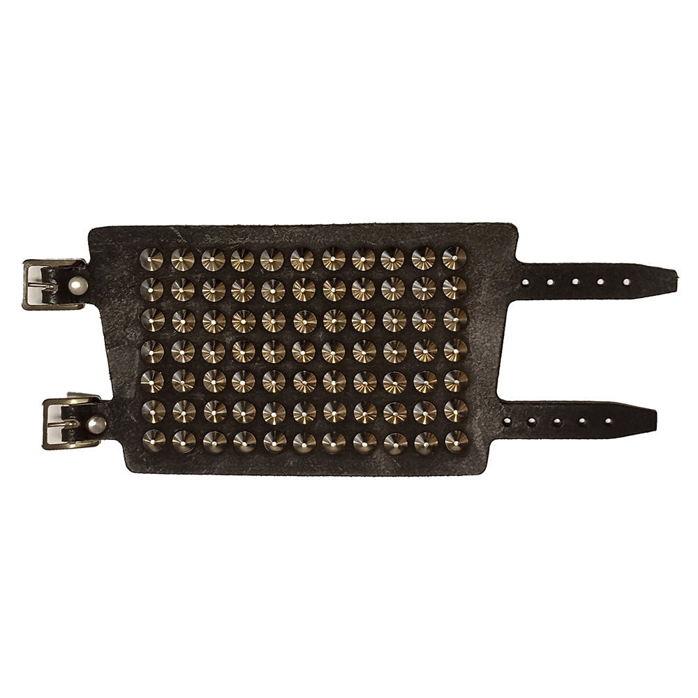 Nietenarmband aus Leder mit 7 Reihen Spitznieten