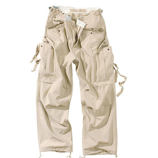 Surplus Raw Vintage Fatique Trouser Beige Cargohose