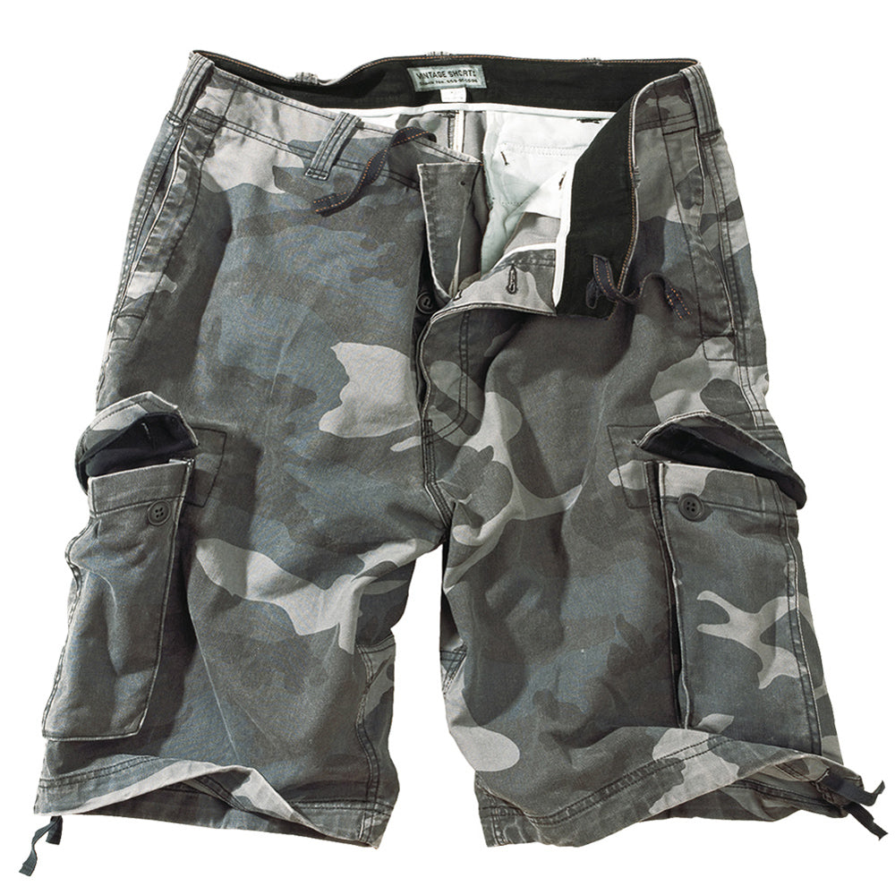 Surplus Vintage Short Dark Camo Washed