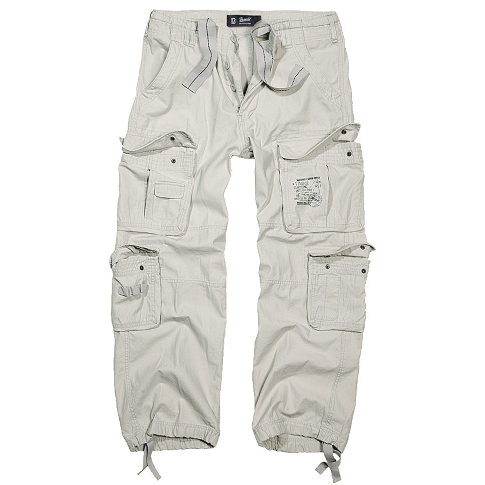 Brandit Pure Vintage Trouser Cargohose in Old White
