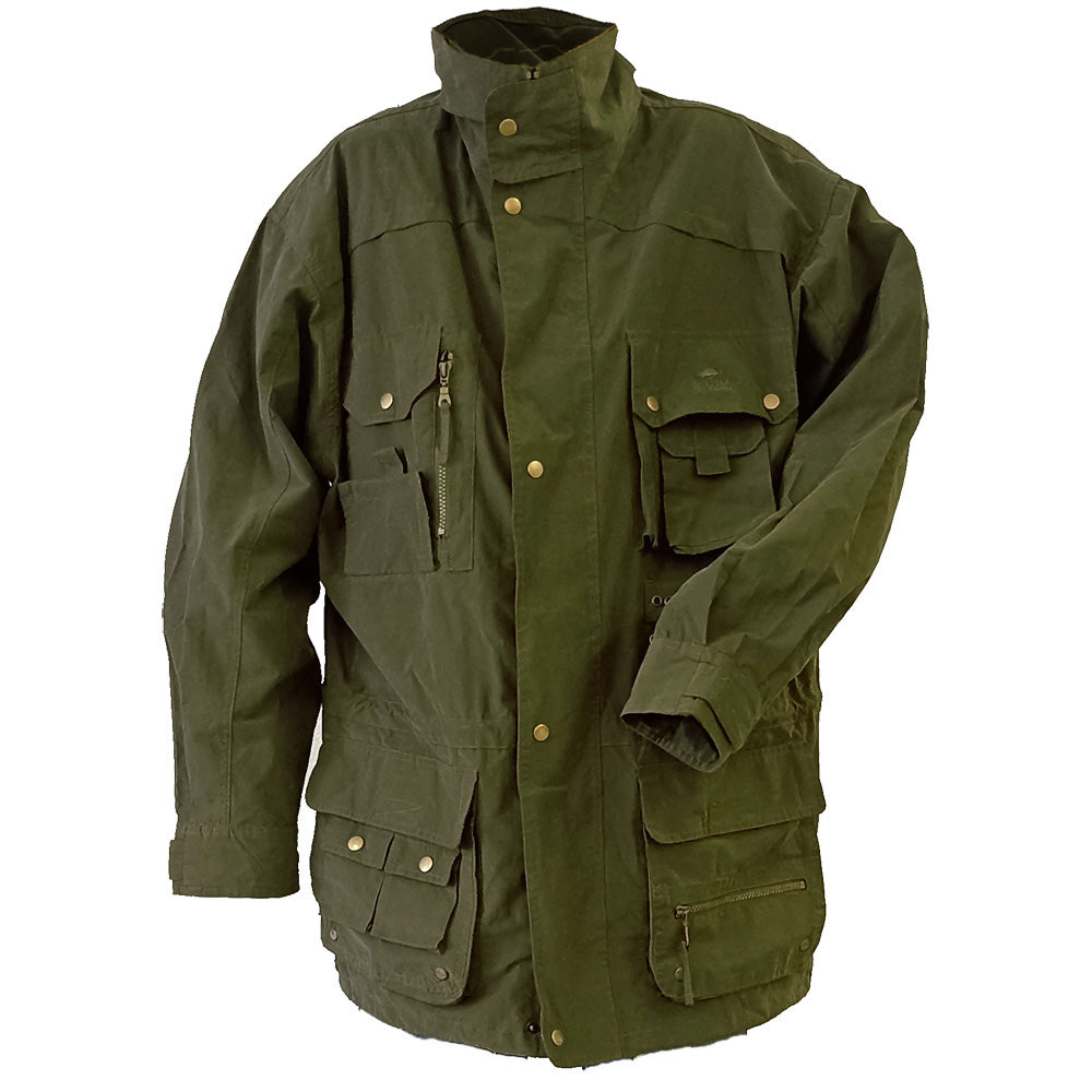 Bullstar Trekking Jacke in Oliv mit vielen Taschen
