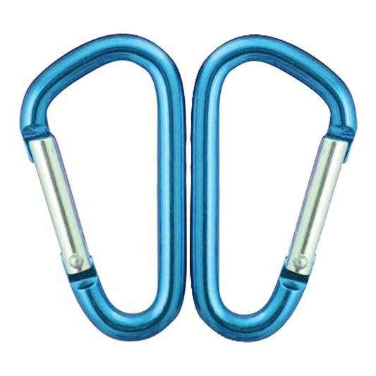2 Stück Mini Karabiner D-Form Blau