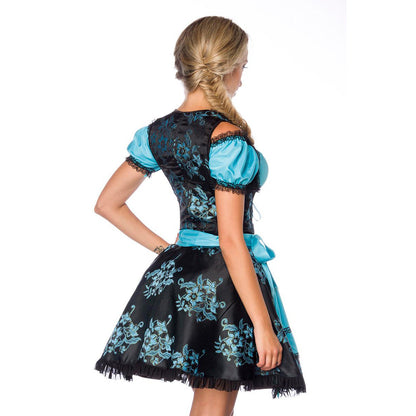 Dirndline Premium Dirnd Blau-Schwarz