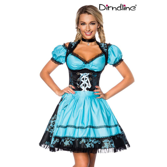 Dirndline Premium Dirnd Blau-Schwarz