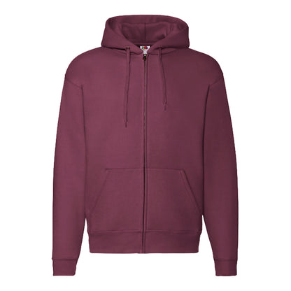 Fruit of The Loom Sweatjacke mit Kapuze und zwei Taschen in Burgund