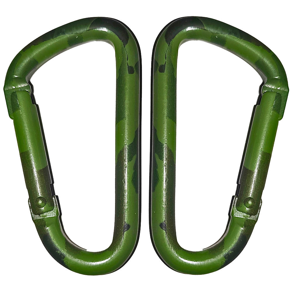 2 Stück Karabiner D-Form 7x70 mm Tarn