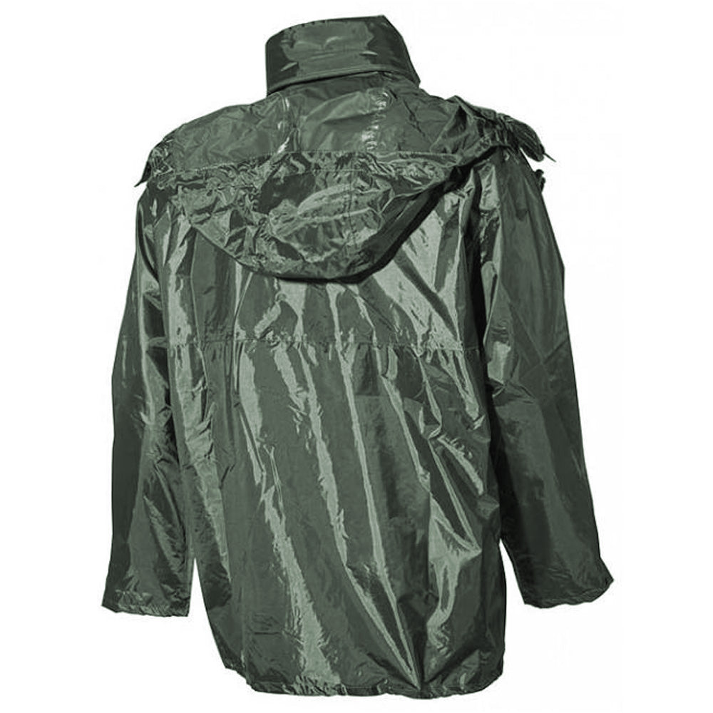 MFH Regenjacke Oliv hinteransicht