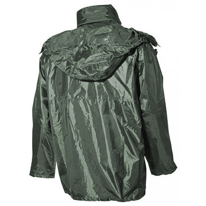 MFH Regenjacke Oliv hinteransicht