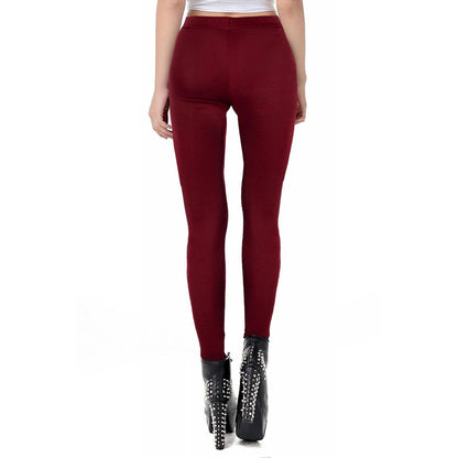 Damen Winter Leggings Rot Ocultica