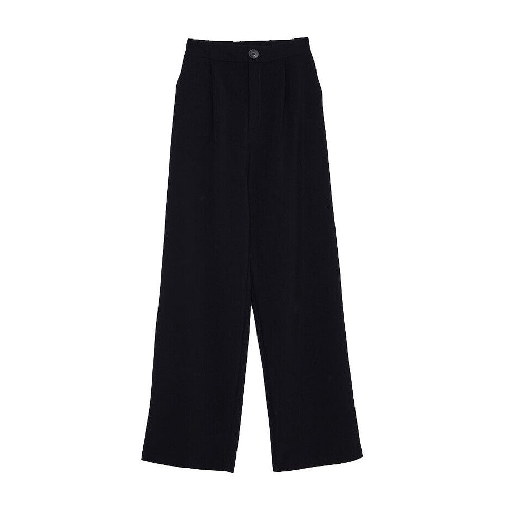 Stradivarius Damen Anzughose Straight Leg Größe 44 Stoffhose