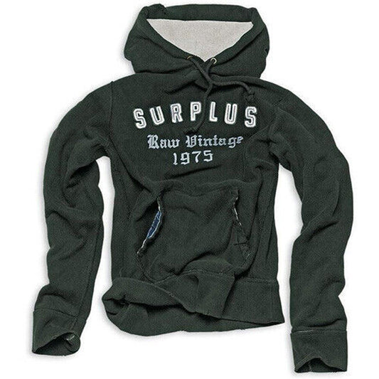 Surplus Herren Henley Kapuzenpullover Schwarz